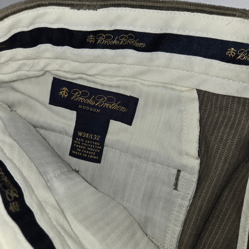 Brooks Brothers Hudson Corduroy Pants Mens 34x32 Brown Wide Wale Trousers - Picture 4 of 11